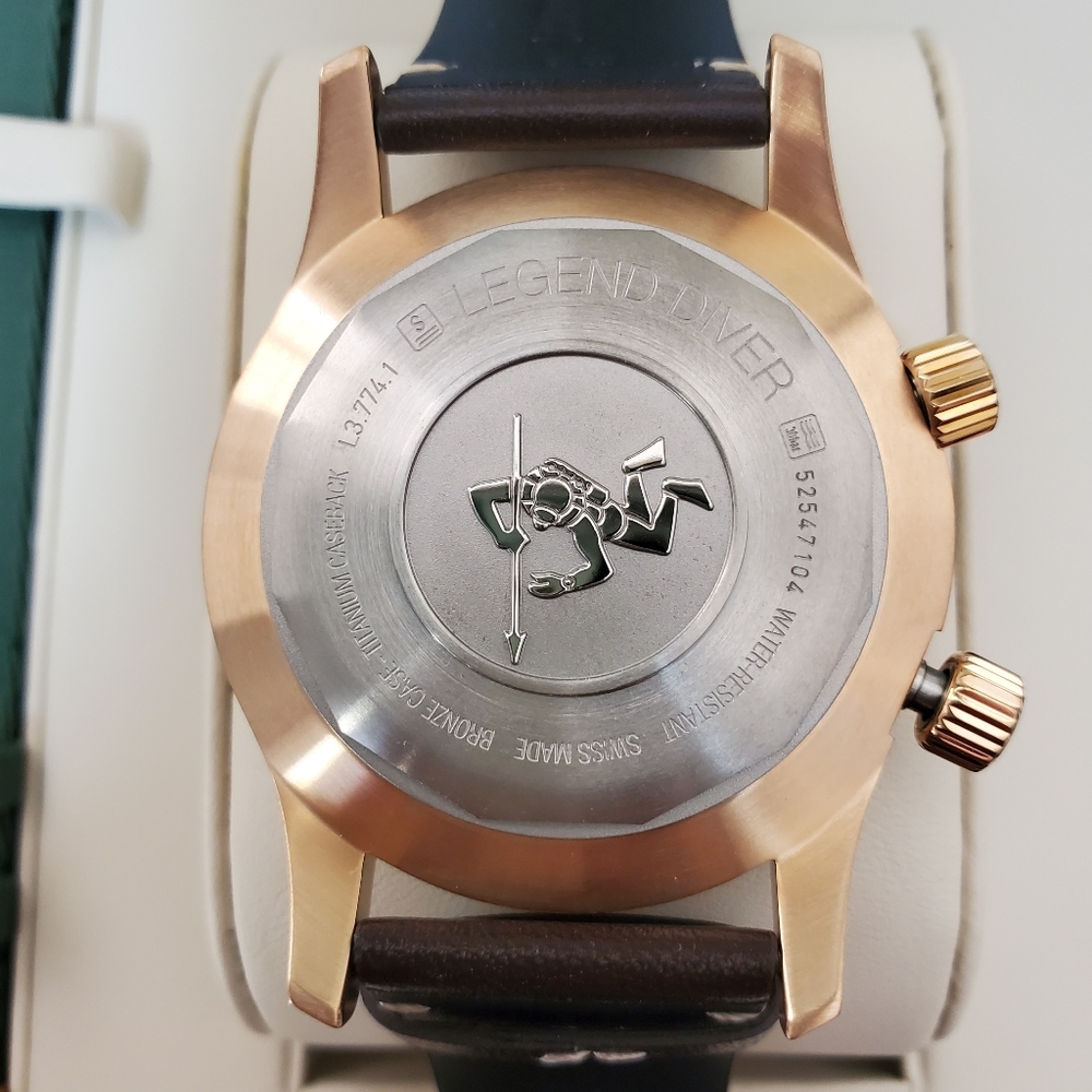 New Longines Legend Diver Watch Bronze/Green - Picture 3 of 9